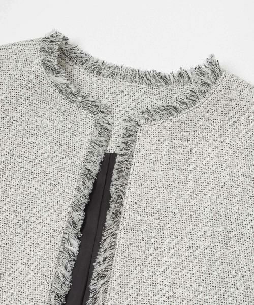 URBAN RESEARCH ROSSO / アーバンリサーチ ロッソ ノーカラージャケット | ツイードショートジャケット | 詳細8