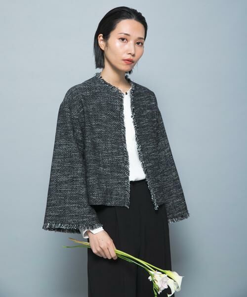 URBAN RESEARCH ROSSO / アーバンリサーチ ロッソ ノーカラージャケット | ツイードショートジャケット | 詳細10