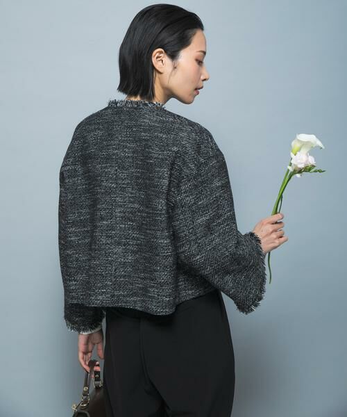 URBAN RESEARCH ROSSO / アーバンリサーチ ロッソ ノーカラージャケット | ツイードショートジャケット | 詳細11