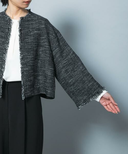 URBAN RESEARCH ROSSO / アーバンリサーチ ロッソ ノーカラージャケット | ツイードショートジャケット | 詳細17