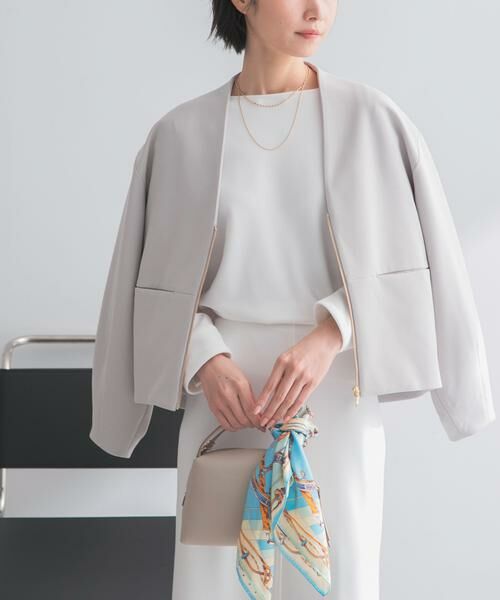 URBAN RESEARCH ROSSO / アーバンリサーチ ロッソ ブルゾン | ストレッチジョーゼットブルゾン（グレー系その他）