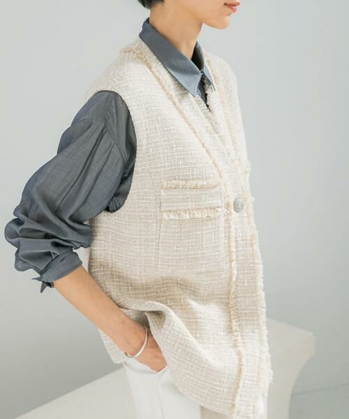 URBAN RESEARCH ROSSO / アーバンリサーチ ロッソ ベスト | ツイードオーバージレ | 詳細15