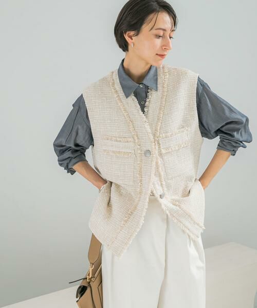 URBAN RESEARCH ROSSO / アーバンリサーチ ロッソ ベスト | ツイードオーバージレ | 詳細16