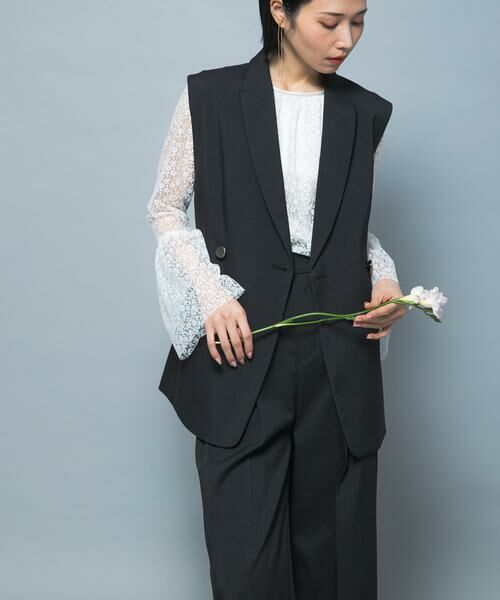 URBAN RESEARCH ROSSO / アーバンリサーチ ロッソ ベスト | 防シワシャンブレーツイルダブルジレ | 詳細1