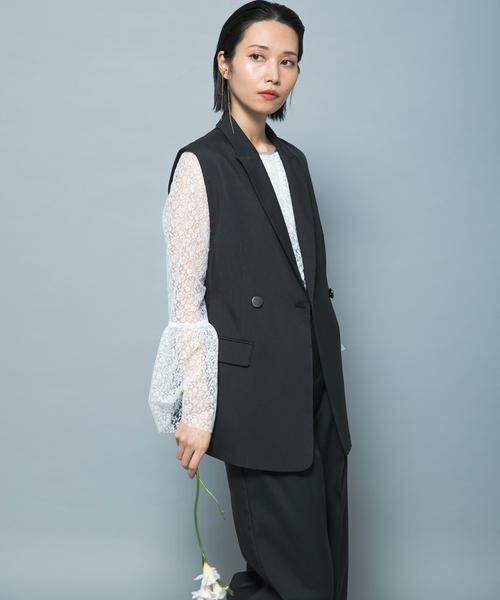 URBAN RESEARCH ROSSO / アーバンリサーチ ロッソ ベスト | 防シワシャンブレーツイルダブルジレ | 詳細2