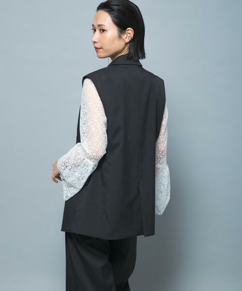 URBAN RESEARCH ROSSO / アーバンリサーチ ロッソ ベスト | 防シワシャンブレーツイルダブルジレ | 詳細3