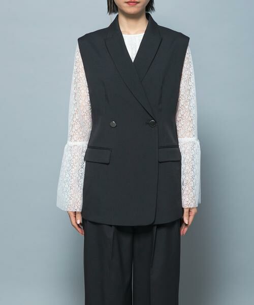 URBAN RESEARCH ROSSO / アーバンリサーチ ロッソ ベスト | 防シワシャンブレーツイルダブルジレ | 詳細5