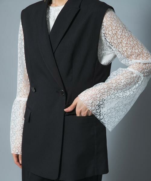 URBAN RESEARCH ROSSO / アーバンリサーチ ロッソ ベスト | 防シワシャンブレーツイルダブルジレ | 詳細8