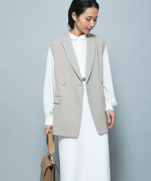 URBAN RESEARCH ROSSO / アーバンリサーチ ロッソ ベスト | 防シワシャンブレーツイルダブルジレ | 詳細16