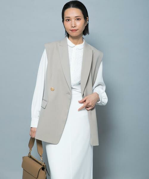 URBAN RESEARCH ROSSO / アーバンリサーチ ロッソ ベスト | 防シワシャンブレーツイルダブルジレ | 詳細17