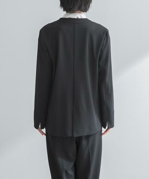 URBAN RESEARCH ROSSO / アーバンリサーチ ロッソ ノーカラージャケット | ストレッチツイルノーカラージャケット | 詳細8