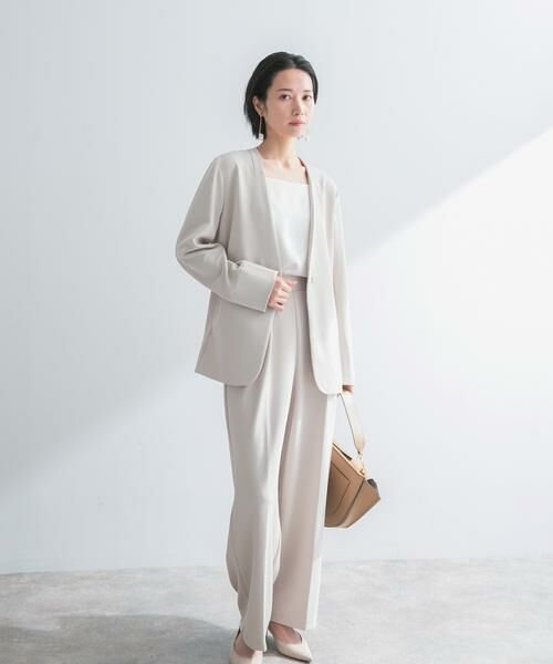 URBAN RESEARCH ROSSO / アーバンリサーチ ロッソ ノーカラージャケット | ストレッチツイルノーカラージャケット | 詳細18