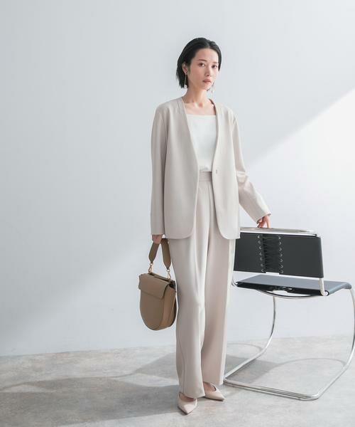 URBAN RESEARCH ROSSO / アーバンリサーチ ロッソ ノーカラージャケット | ストレッチツイルノーカラージャケット | 詳細19