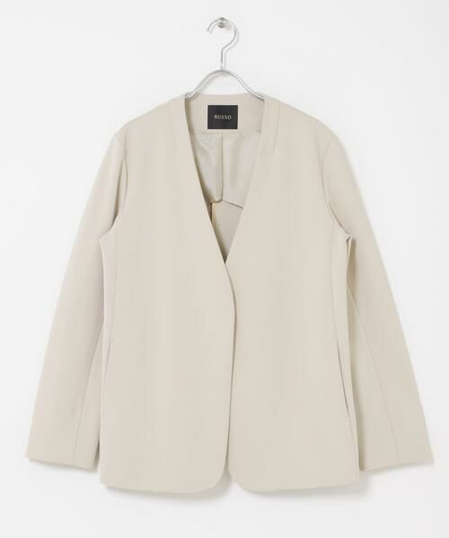 URBAN RESEARCH ROSSO / アーバンリサーチ ロッソ ノーカラージャケット | ストレッチツイルノーカラージャケット | 詳細20