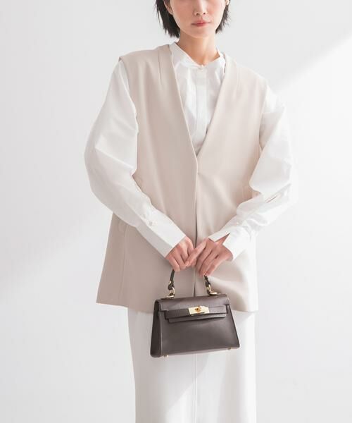 URBAN RESEARCH ROSSO / アーバンリサーチ ロッソ ベスト | ストレッチツイルジレ（ライトベージュ）