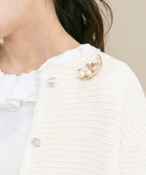 URBAN RESEARCH ROSSO / アーバンリサーチ ロッソ ブローチ・コサージュ | 『WEB限定』パールリーフブローチ | 詳細1