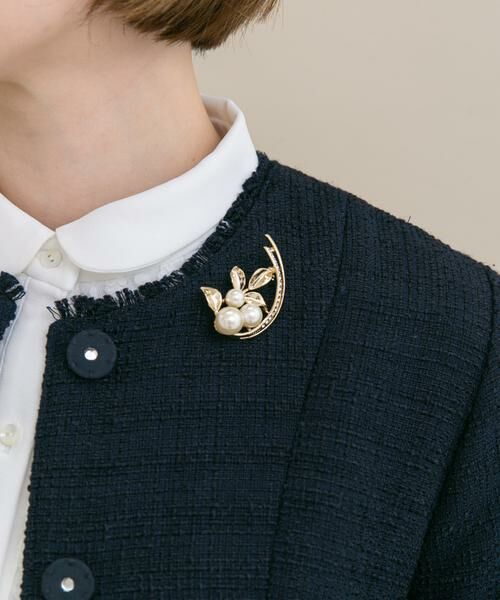 URBAN RESEARCH ROSSO / アーバンリサーチ ロッソ ブローチ・コサージュ | 『WEB限定』パールリーフブローチ（ゴールド）