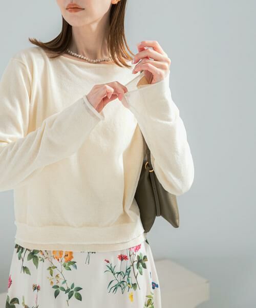 URBAN RESEARCH ROSSO / アーバンリサーチ ロッソ ニット・セーター | シアーレイヤードニット(オフホワイト)