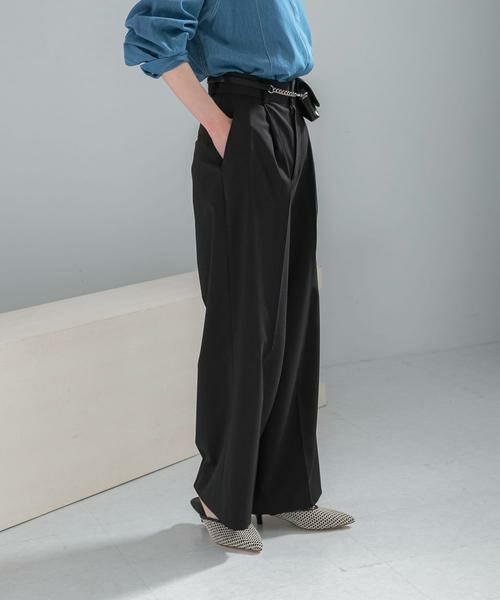 URBAN RESEARCH ROSSO / アーバンリサーチ ロッソ その他パンツ | 防シワハイウエストワイドスラックス | 詳細11