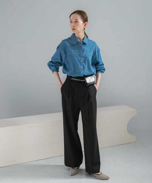 URBAN RESEARCH ROSSO / アーバンリサーチ ロッソ その他パンツ | 防シワハイウエストワイドスラックス | 詳細12