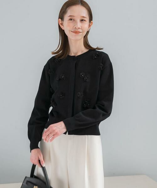 URBAN RESEARCH ROSSO / アーバンリサーチ ロッソ カーディガン・ボレロ | フラワーモチーフカーディガン | 詳細5