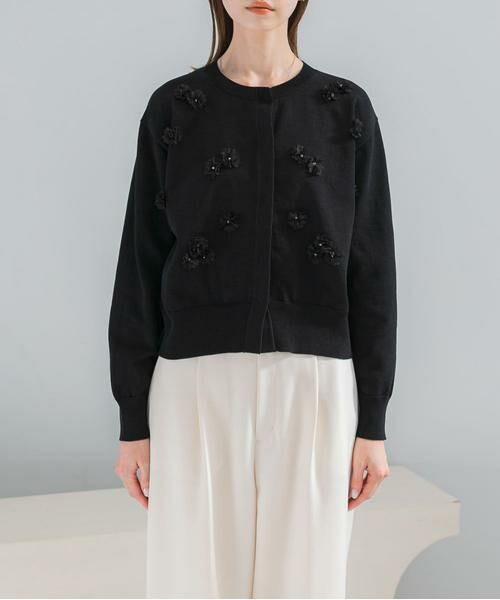 URBAN RESEARCH ROSSO / アーバンリサーチ ロッソ カーディガン・ボレロ | フラワーモチーフカーディガン | 詳細7