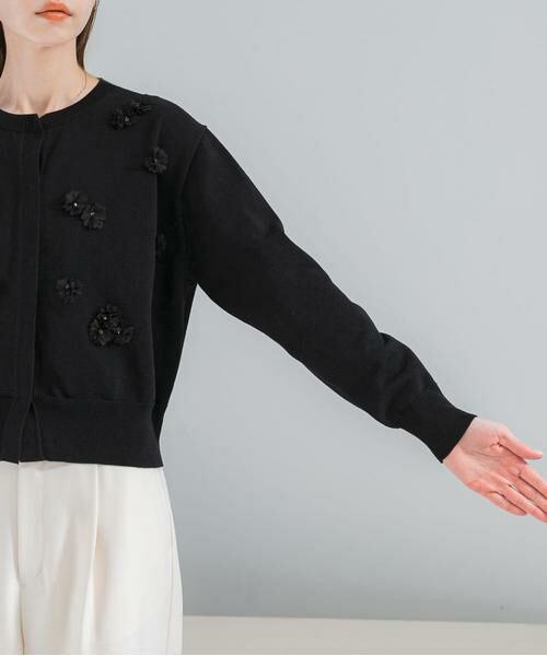 URBAN RESEARCH ROSSO / アーバンリサーチ ロッソ カーディガン・ボレロ | フラワーモチーフカーディガン | 詳細10