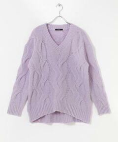 URBAN RESEARCH ROSSO / アーバンリサーチ ロッソ ニット・セーター | ウールカシミヤケーブル編オーバーニット