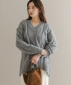 URBAN RESEARCH ROSSO / アーバンリサーチ ロッソ ニット・セーター | ウールカシミヤケーブル編オーバーニット