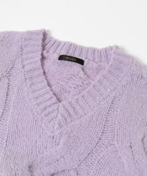 URBAN RESEARCH ROSSO / アーバンリサーチ ロッソ ニット・セーター | ウールカシミヤケーブル編オーバーニット | 詳細4