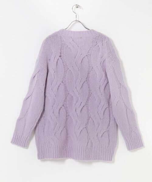 URBAN RESEARCH ROSSO / アーバンリサーチ ロッソ ニット・セーター | ウールカシミヤケーブル編オーバーニット | 詳細7