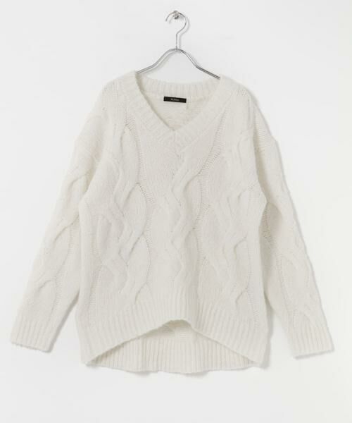 URBAN RESEARCH ROSSO / アーバンリサーチ ロッソ ニット・セーター | ウールカシミヤケーブル編オーバーニット | 詳細14