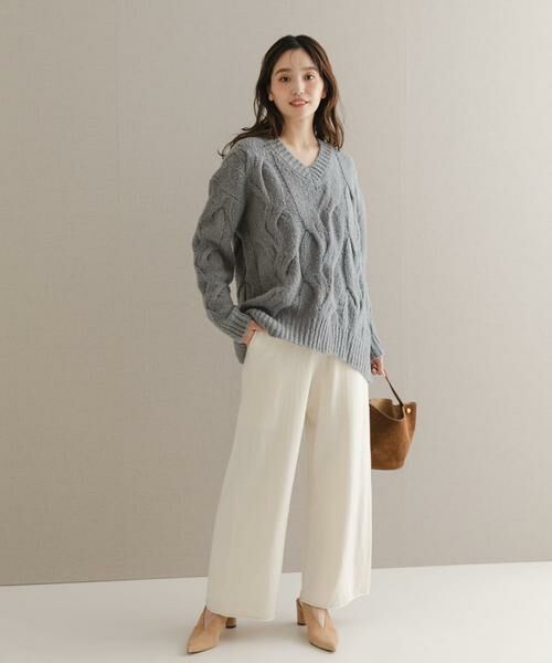 URBAN RESEARCH ROSSO / アーバンリサーチ ロッソ ニット・セーター | ウールカシミヤケーブル編オーバーニット | 詳細18