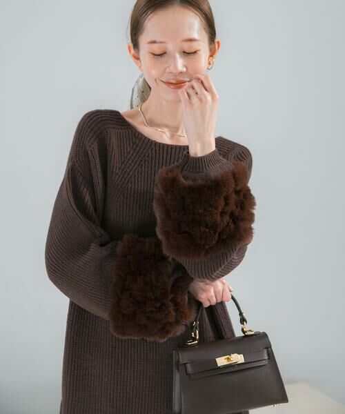 URBAN RESEARCH ROSSO / アーバンリサーチ ロッソ ワンピース | ファードッキングニットミニワンピース | 詳細1