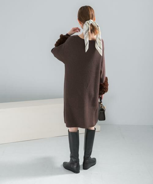 URBAN RESEARCH ROSSO / アーバンリサーチ ロッソ ワンピース | ファードッキングニットミニワンピース | 詳細4