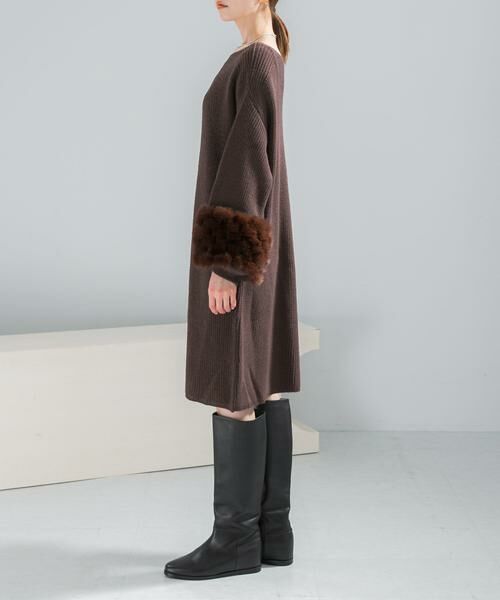 URBAN RESEARCH ROSSO / アーバンリサーチ ロッソ ワンピース | ファードッキングニットミニワンピース | 詳細6