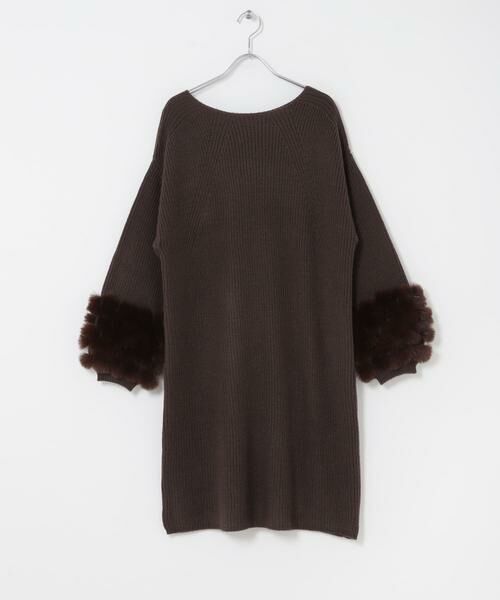 URBAN RESEARCH ROSSO / アーバンリサーチ ロッソ ワンピース | ファードッキングニットミニワンピース | 詳細9