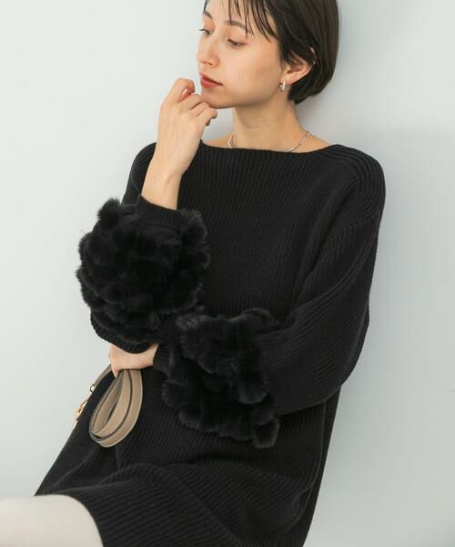 URBAN RESEARCH ROSSO / アーバンリサーチ ロッソ ワンピース | ファードッキングニットミニワンピース | 詳細12