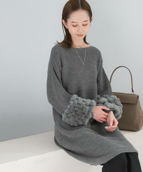 URBAN RESEARCH ROSSO / アーバンリサーチ ロッソ ワンピース | ファードッキングニットミニワンピース | 詳細24