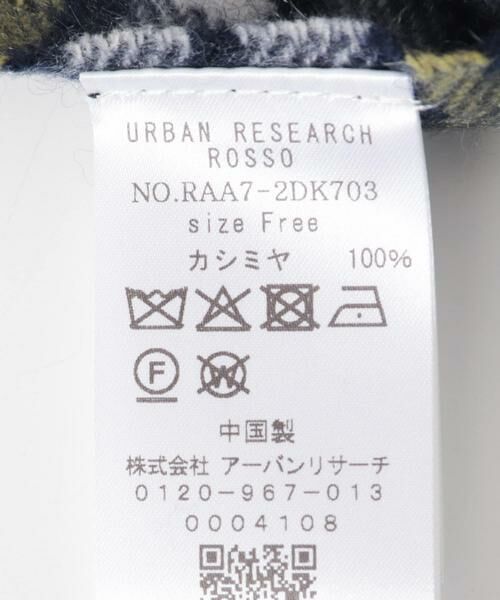 URBAN RESEARCH ROSSO / アーバンリサーチ ロッソ マフラー・ショール・スヌード・ストール | カシミヤチェックマフラー | 詳細6