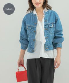 URBAN RESEARCH ROSSO / アーバンリサーチ ロッソ Gジャン・デニムジャケット | 『別注』Lee101×ROSSO　NOCOLLAR SHORT JACKET