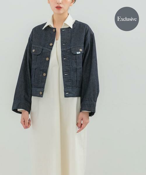URBAN RESEARCH ROSSO / アーバンリサーチ ロッソ Gジャン・デニムジャケット | 『別注』Lee101×ROSSO　NOCOLLAR SHORT JACKET（ワンウォッシュ）