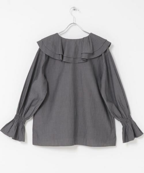 URBAN RESEARCH ROSSO / アーバンリサーチ ロッソ シャツ・ブラウス | Vネックラッフルシアーデニムブラウス | 詳細14