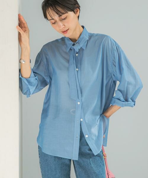 URBAN RESEARCH ROSSO / アーバンリサーチ ロッソ シャツ・ブラウス | タイ付デニムライクシアーシャツ | 詳細2