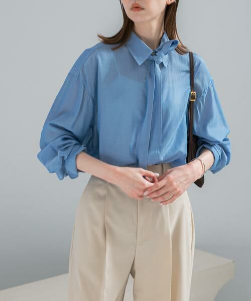 URBAN RESEARCH ROSSO / アーバンリサーチ ロッソ シャツ・ブラウス | タイ付デニムライクシアーシャツ | 詳細6