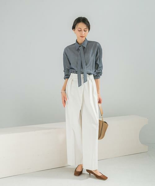 URBAN RESEARCH ROSSO / アーバンリサーチ ロッソ シャツ・ブラウス | タイ付デニムライクシアーシャツ | 詳細11