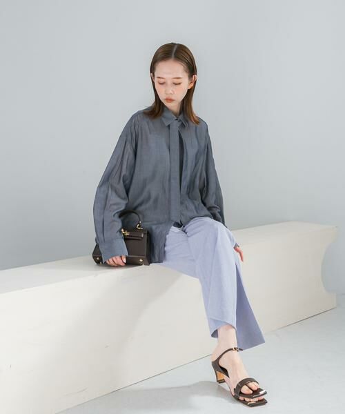 URBAN RESEARCH ROSSO / アーバンリサーチ ロッソ シャツ・ブラウス | タイ付デニムライクシアーシャツ | 詳細13