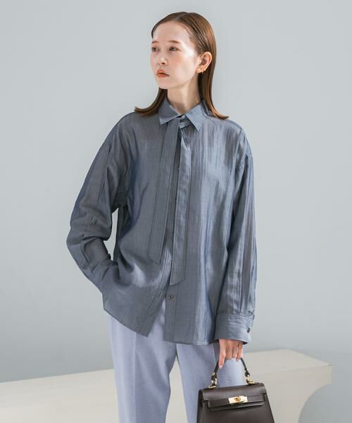 URBAN RESEARCH ROSSO / アーバンリサーチ ロッソ シャツ・ブラウス | タイ付デニムライクシアーシャツ | 詳細14