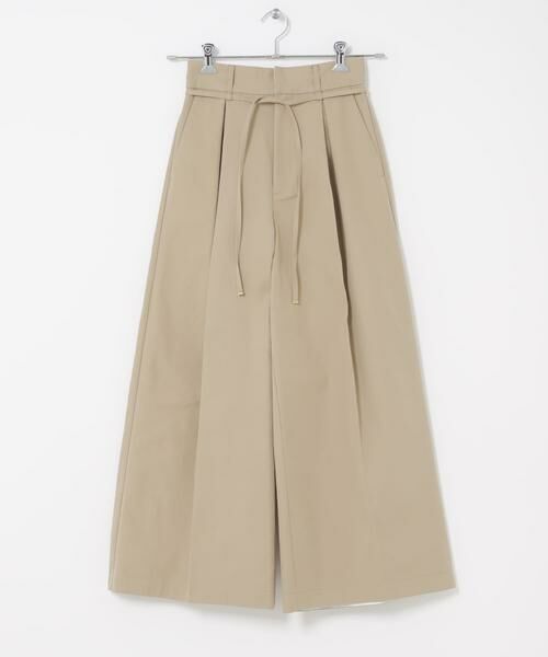 URBAN RESEARCH ROSSO / アーバンリサーチ ロッソ その他パンツ | コットンツイルベルテッドワイドパンツ（ベージュ）