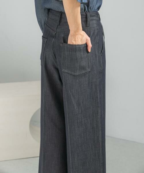 URBAN RESEARCH ROSSO / アーバンリサーチ ロッソ デニムパンツ | ピンタックストレッチワイドデニムパンツ | 詳細11
